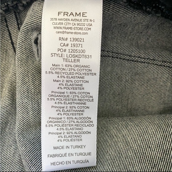 Women’s FRAME Denim Le One Skinny Mid Rise Jeans Size 1 (23-28, US 00-6) - Picture 8 of 14